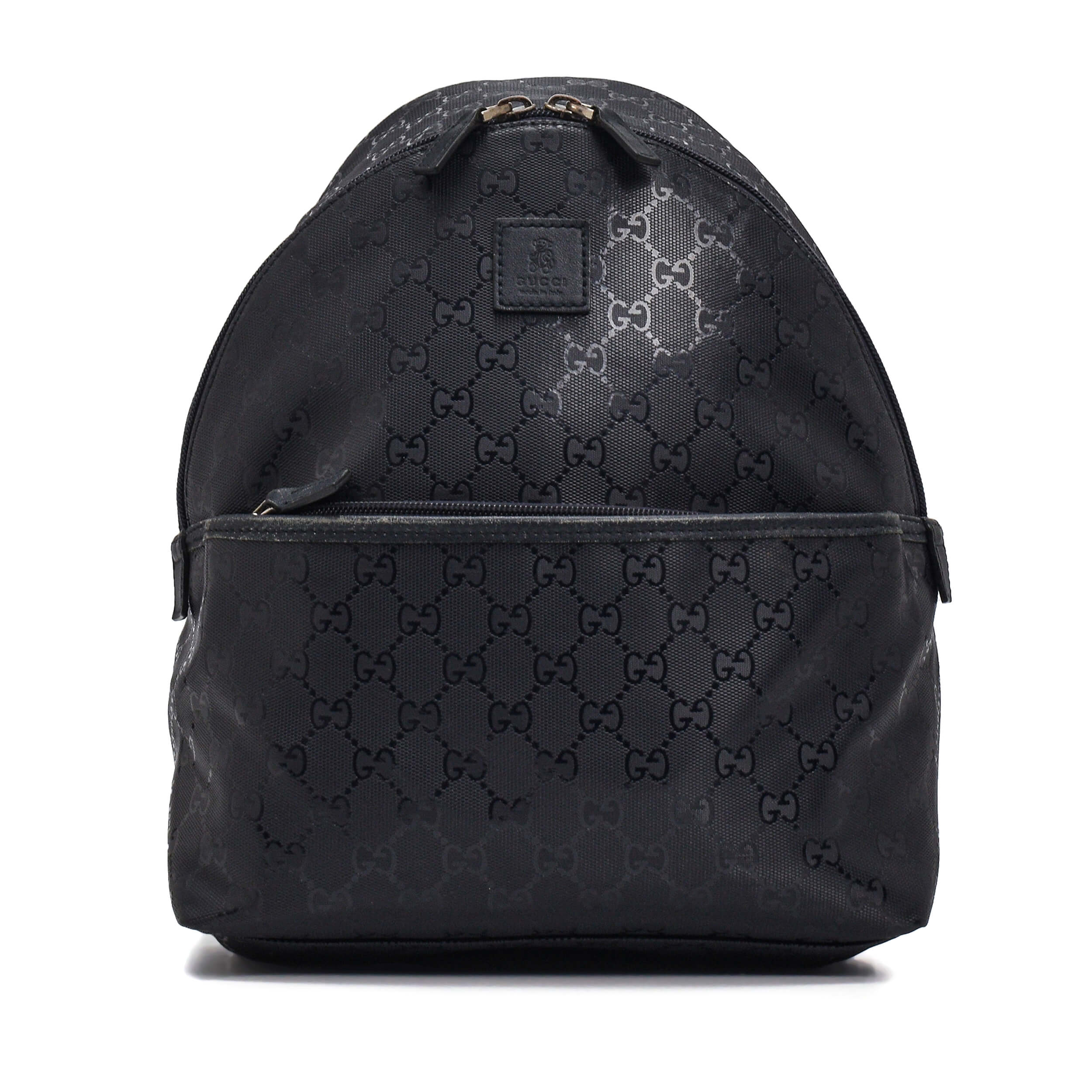 Gucci - Dark Navy Blue GG Logo Embossed Kids Backpack 